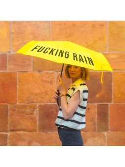Parapluie Fucking Rain jaune