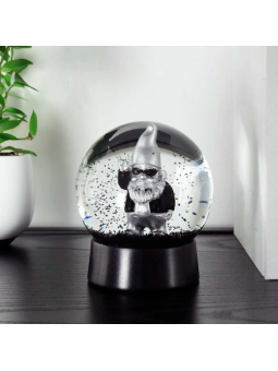Boule à neige Gnome Rocker argenté