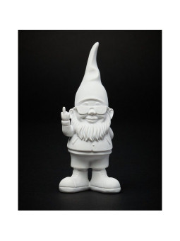 Statuette Gnome Fuck blanc 12cm