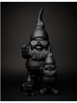 Black Fuck Gnome Statue 12cm