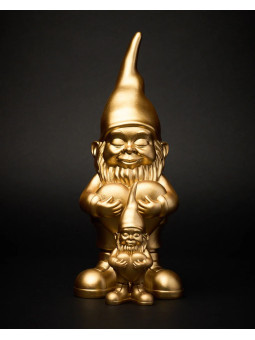 Statuette Gnome Love Dorée – Déco Originale & Idée Cadeau | Maison Thomassin