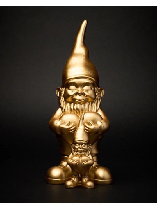 Statuette Gnome Love Dorée – Déco Originale & Idée Cadeau | Maison Thomassin