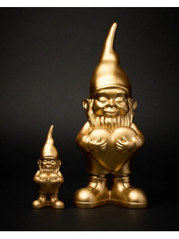 Statuette Gnome Love Dorée – Déco Originale & Idée Cadeau | Maison Thomassin