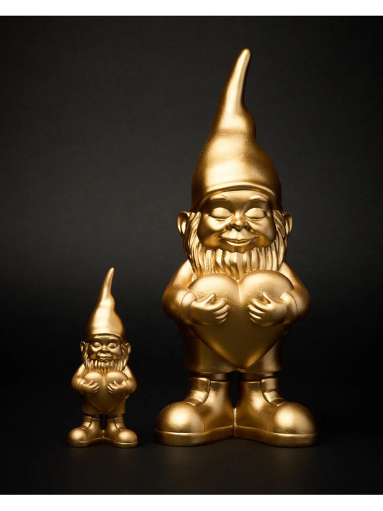 Statuette Gnome Love Dorée – Déco Originale & Idée Cadeau | Maison Thomassin
