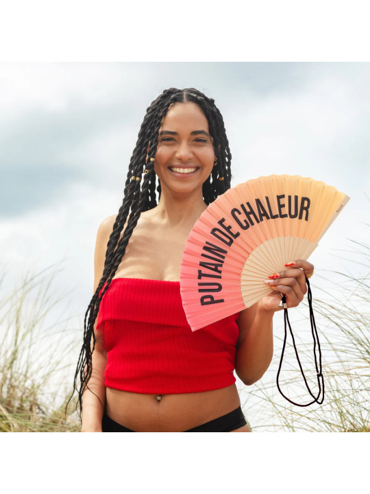 Putain de Chaleur Hand Fan gradient sunset