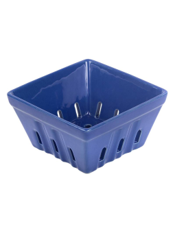 Coupe déco porcelaine bleu carré