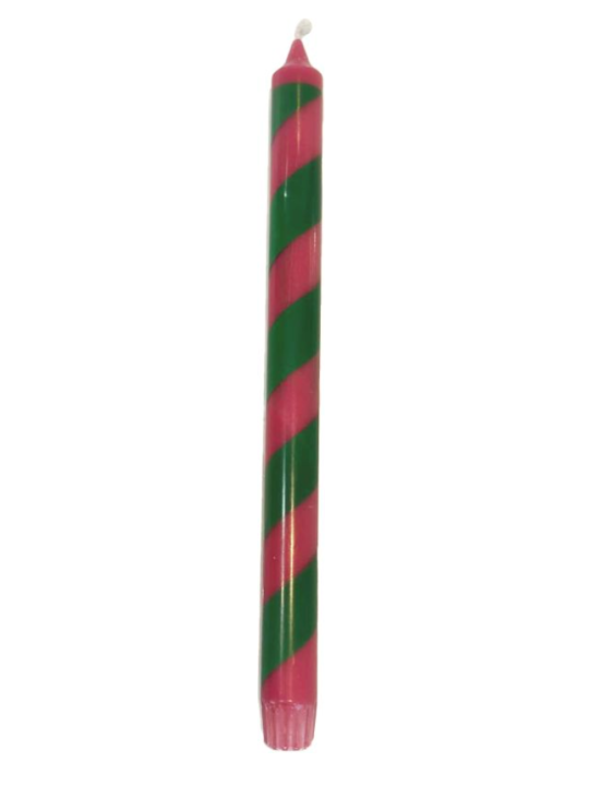 Green/Pink Taper Candle