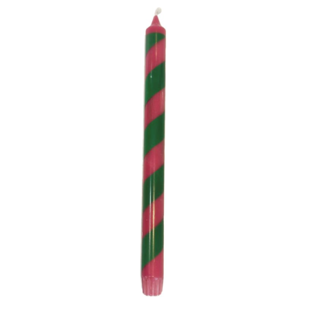Green/Pink Taper Candle
