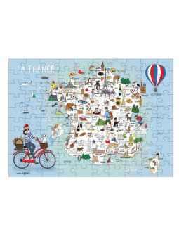 Mini Puzzle Map of France – 100 pieces