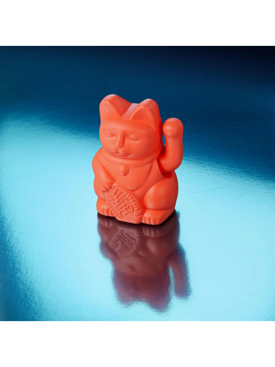 Lucky Cat solaire - orange néon