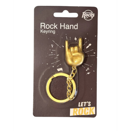 Porte-clés Rock hand - doré