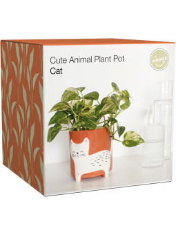 Cat Plant Vase