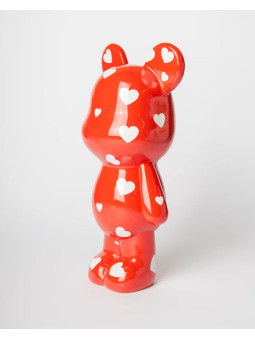 Tirelire Teddy 24cm - rouge