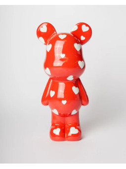 Tirelire Teddy 24cm - rouge
