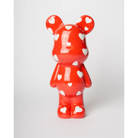 Tirelire Teddy 24cm - rouge