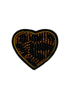 Broche Coeur Léopard