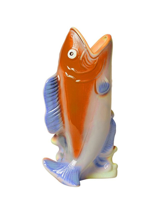 Candle holder Fish orangeblue