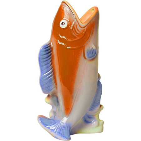Candle holder Fish orangeblue