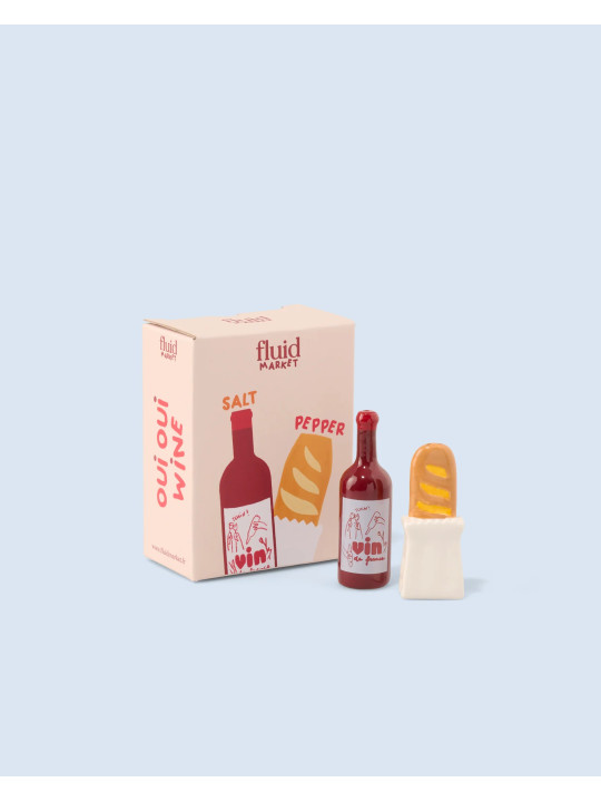 Wine baguette salt & pepper shakers