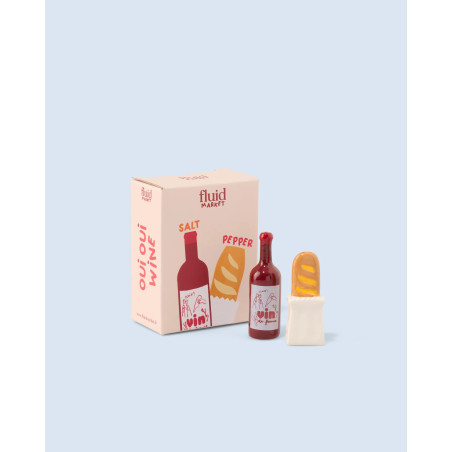 Wine baguette salt & pepper shakers