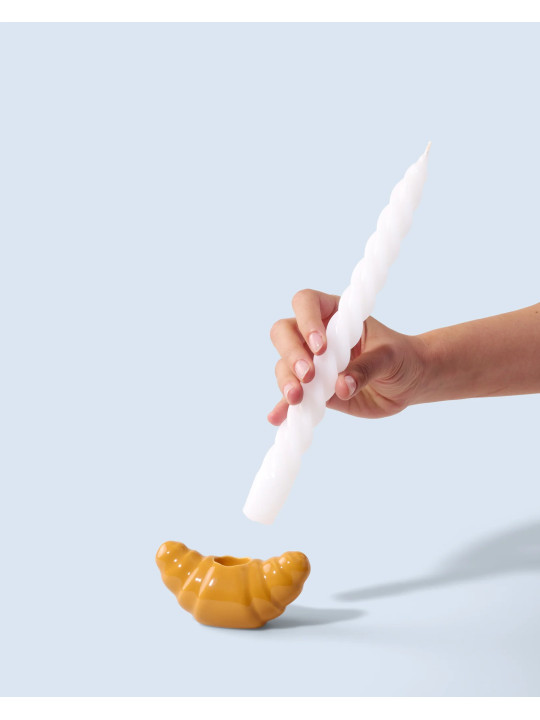 Croissant Candle Holder – Fun & Original Decorative Candle Piece