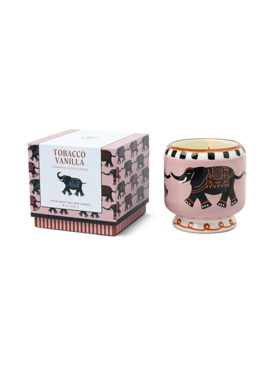 Adopo Elephant Scented Candle – Vanilla & Tobacco