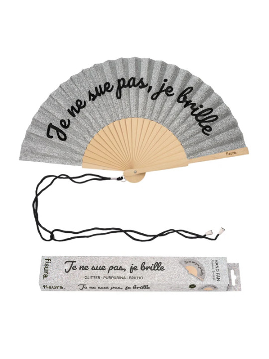 Je ne sue pas, je brille Hand Fan Glitter