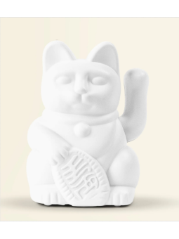 Solar Lucky Cat - White