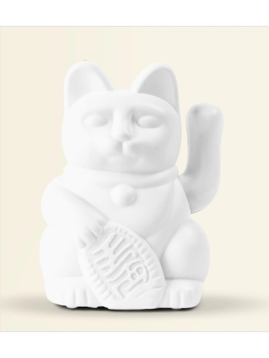 Lucky Cat solaire - Blanc