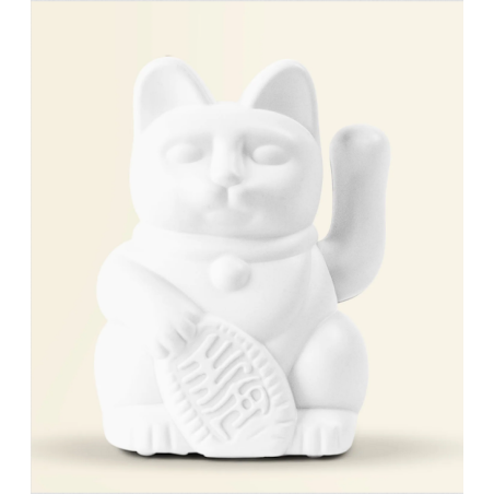 Solar Lucky Cat - White