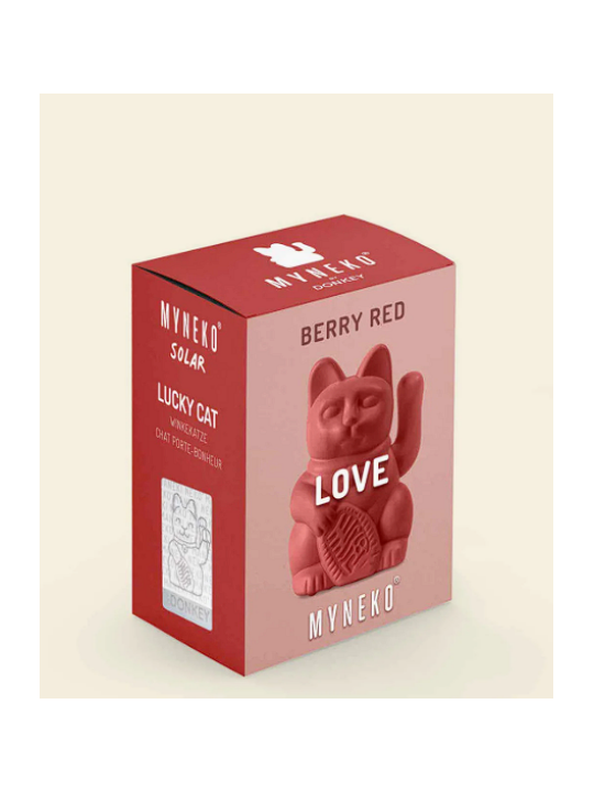 Solar Lucky Cat - Red