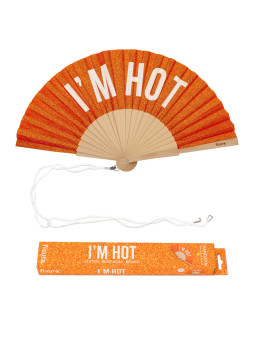 I'm Hot Hand Fan glitter
