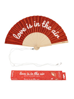 Love is in the air Hand Fan glitter