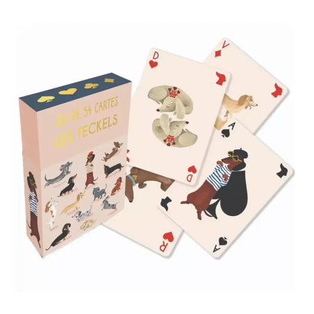 Jeu de 54 cartes Les Teckels