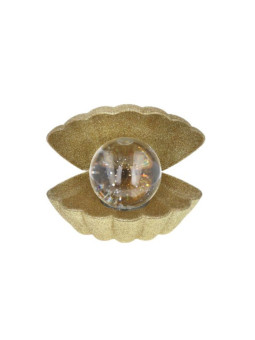 Lampe Coquillage dorée à paillettes
