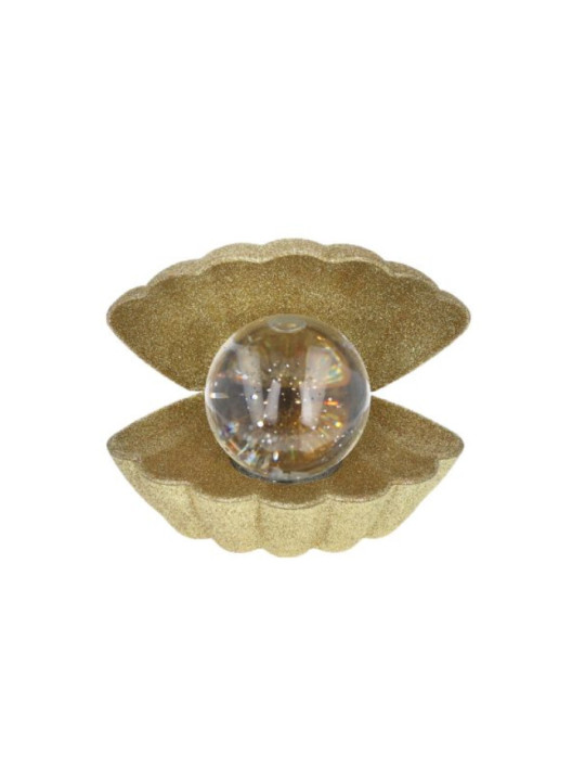 Lampe Coquillage dorée à paillettes