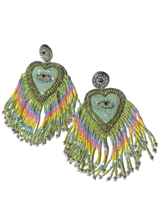 Boucles d'Oreilles œil frange