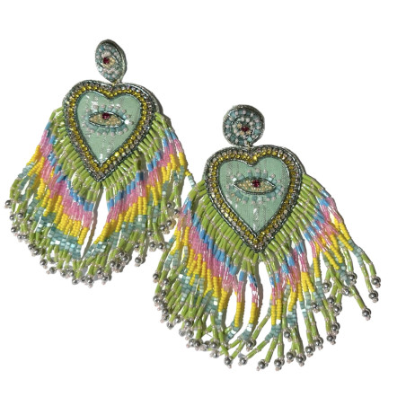 Boucles d'Oreilles œil frange